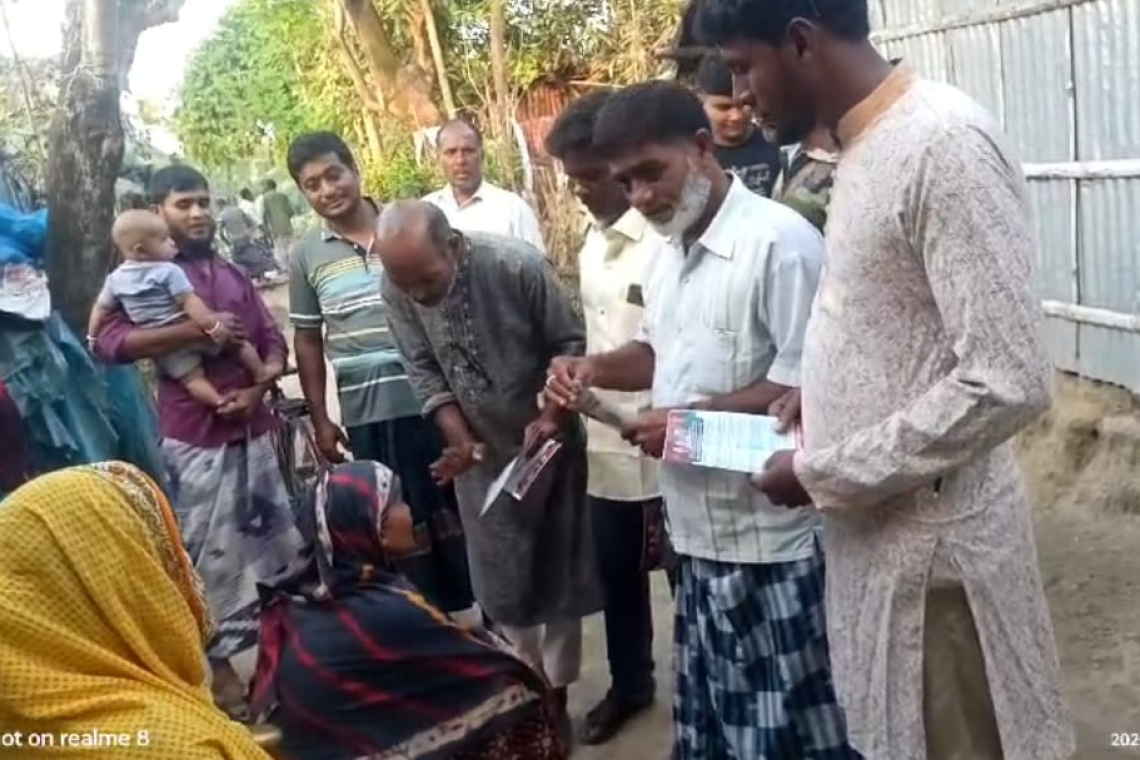 শিবগঞ্জে ধানের শীষের পক্ষে বাড়ি বাড়ি ভোট প্রার্থনা