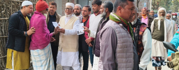 ধানের শীষে ভোট চেয়ে ঘোড়াপাখিয়া ইউনিয়নে বিএনপি প্রার্থীর গণসংযোগ ও পথসভা