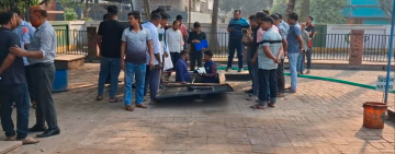 চাঁপাইনবাবগঞ্জে ফিলিং স্টেশন পরিদর্শনে বিএসপিআই কর্মকর্তারা 